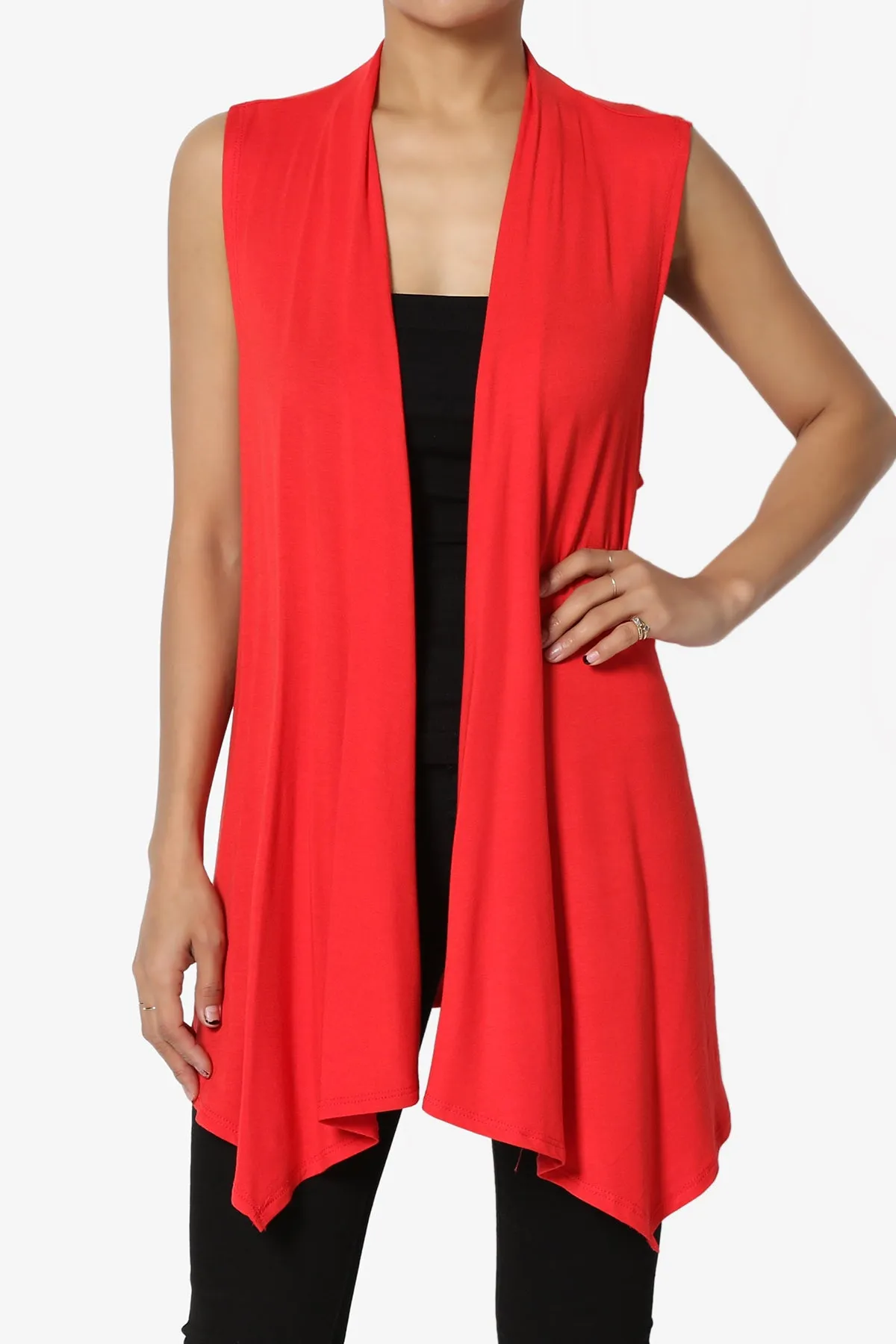 Danna Draped Jersey Vest PLUS