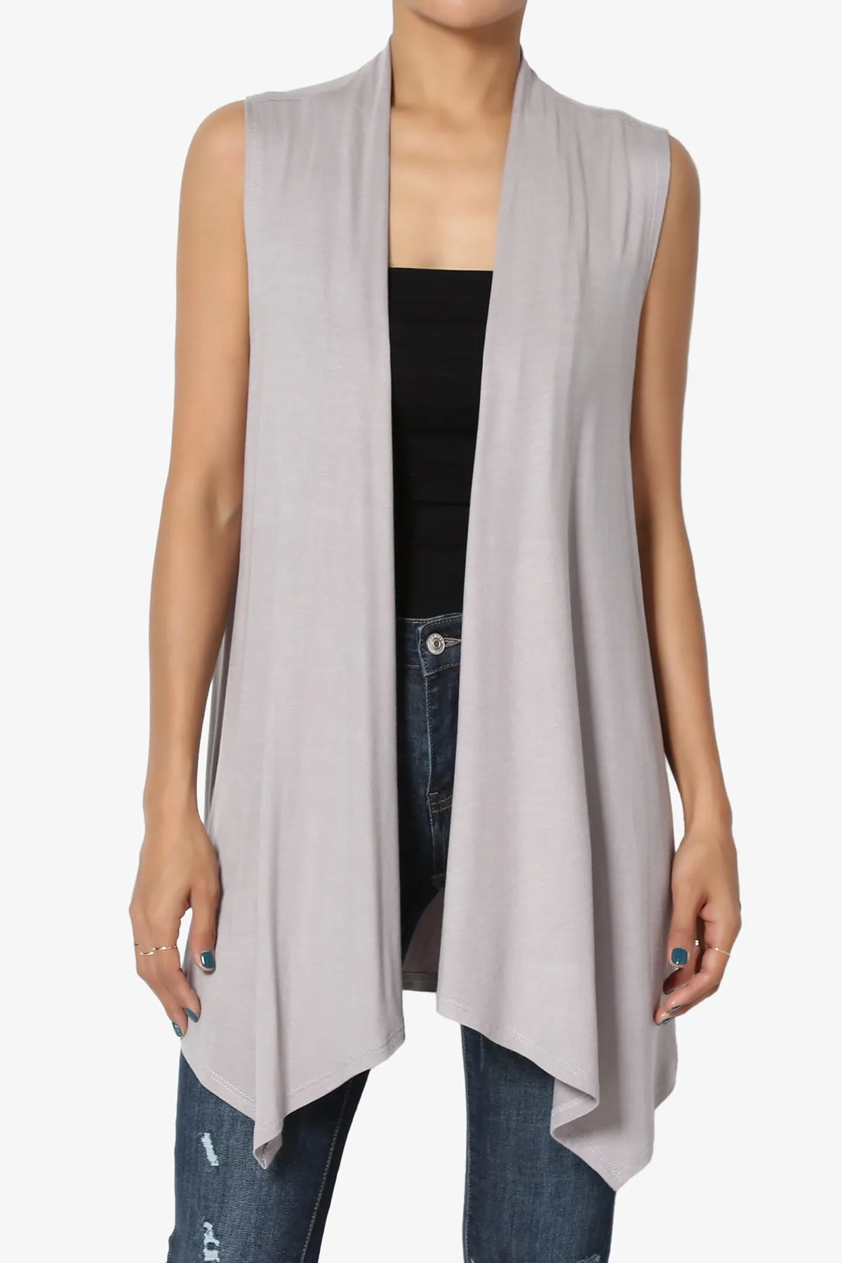 Danna Draped Jersey Vest PLUS