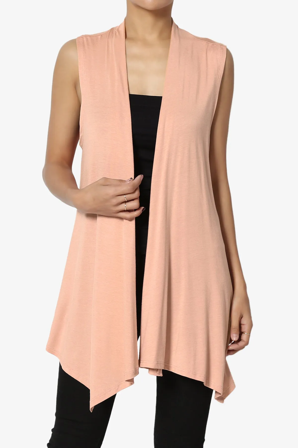 Danna Draped Jersey Vest PLUS
