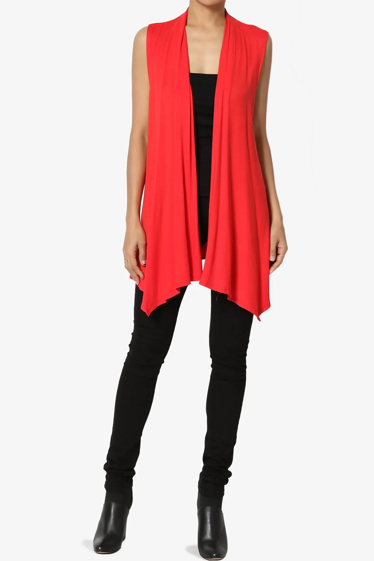 Danna Draped Jersey Vest PLUS