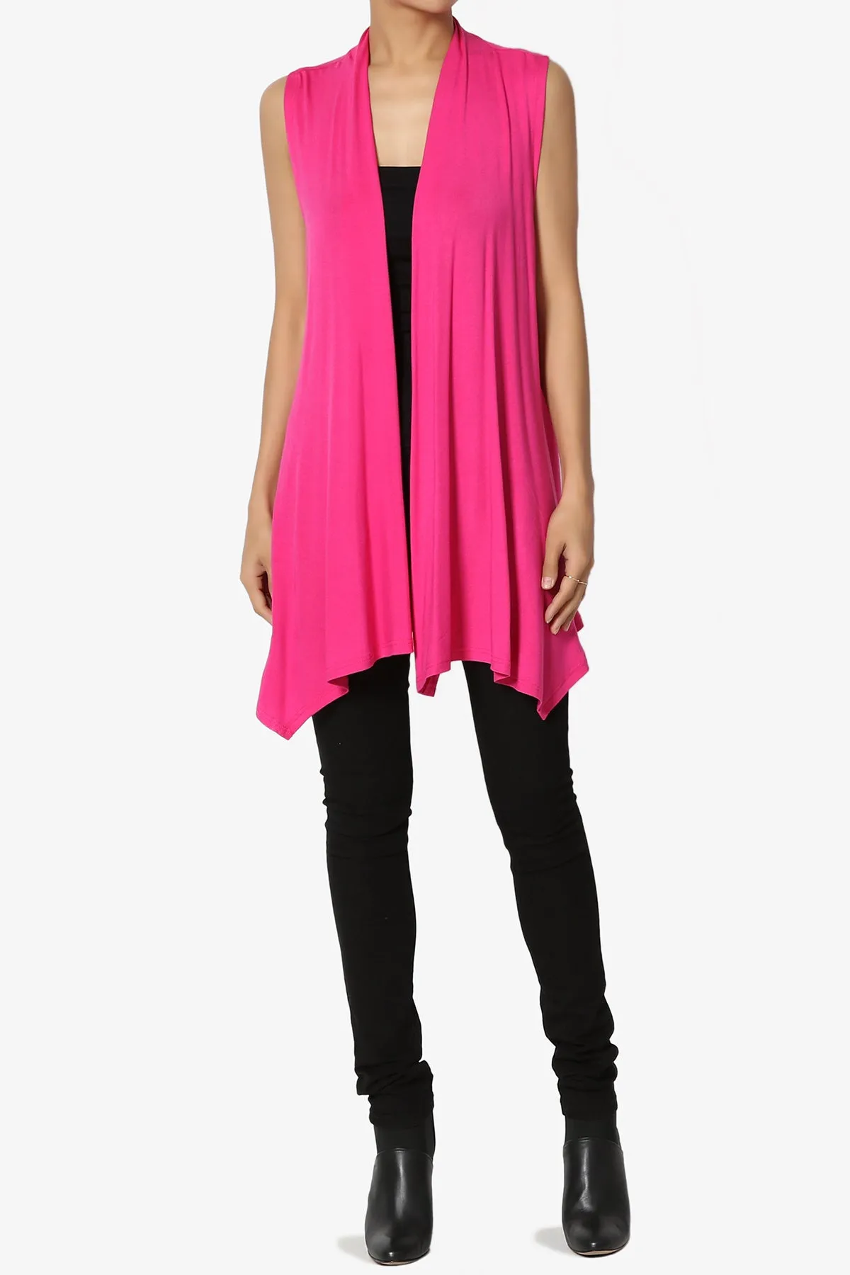 Danna Draped Jersey Vest PLUS