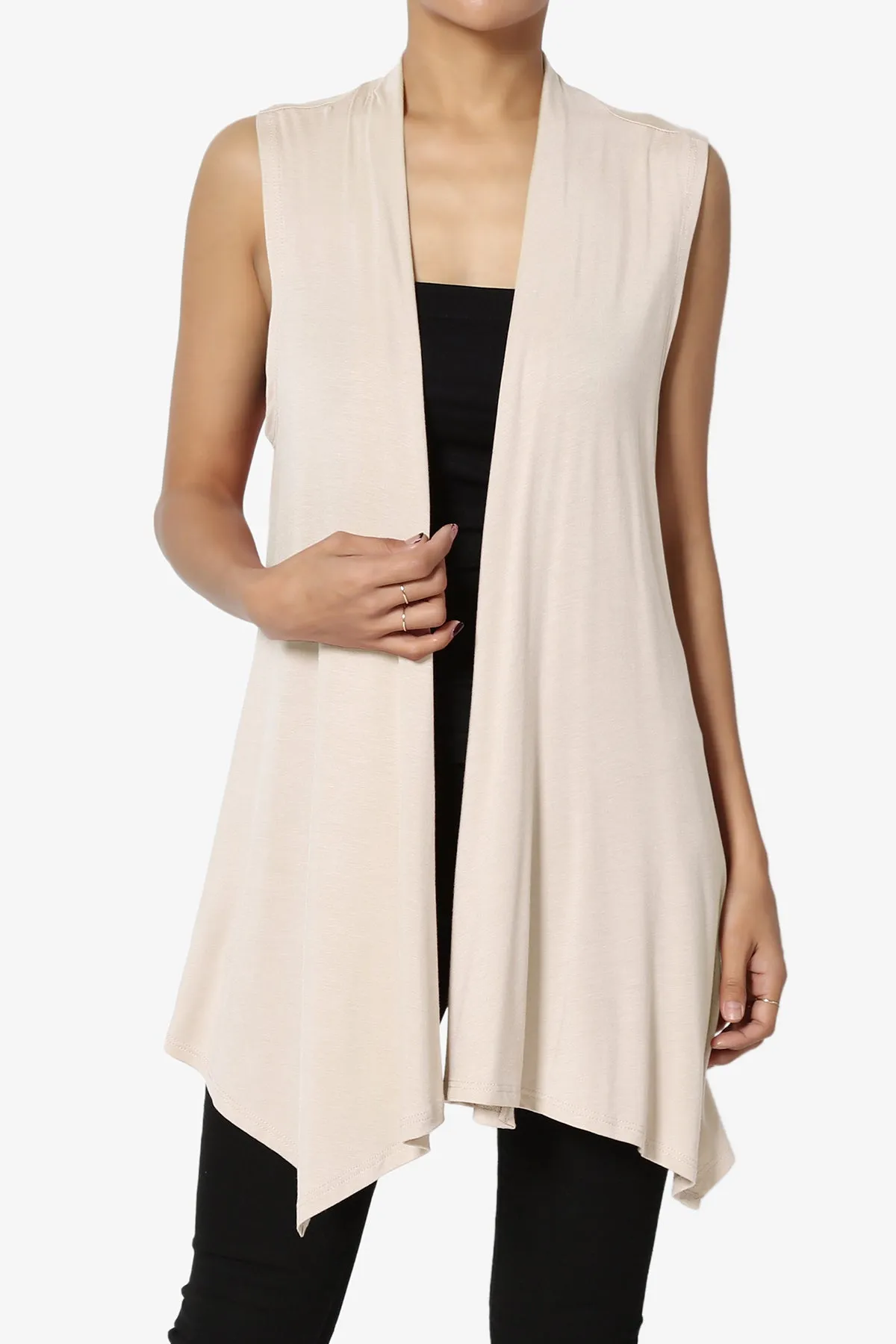Danna Draped Jersey Vest PLUS