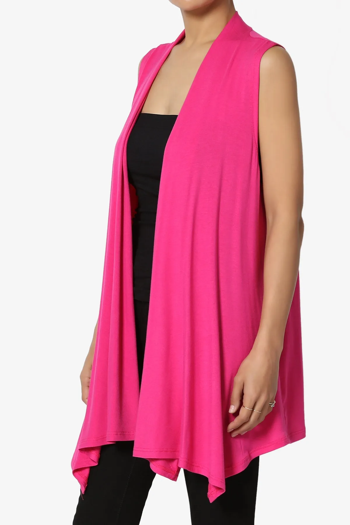 Danna Draped Jersey Vest PLUS