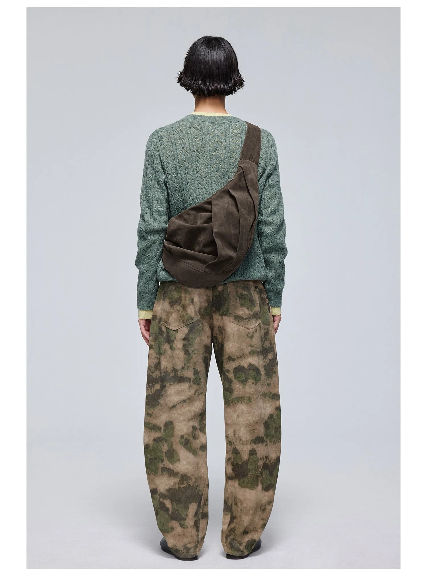 Double belt casual pants