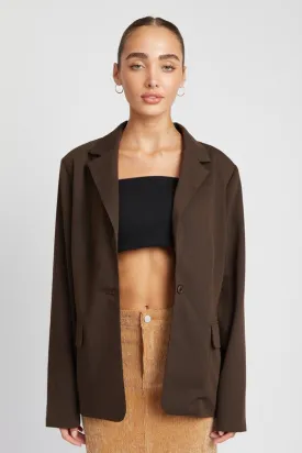 Emory Park OVERSIZED CUT EDGE DETAIL BLAZER