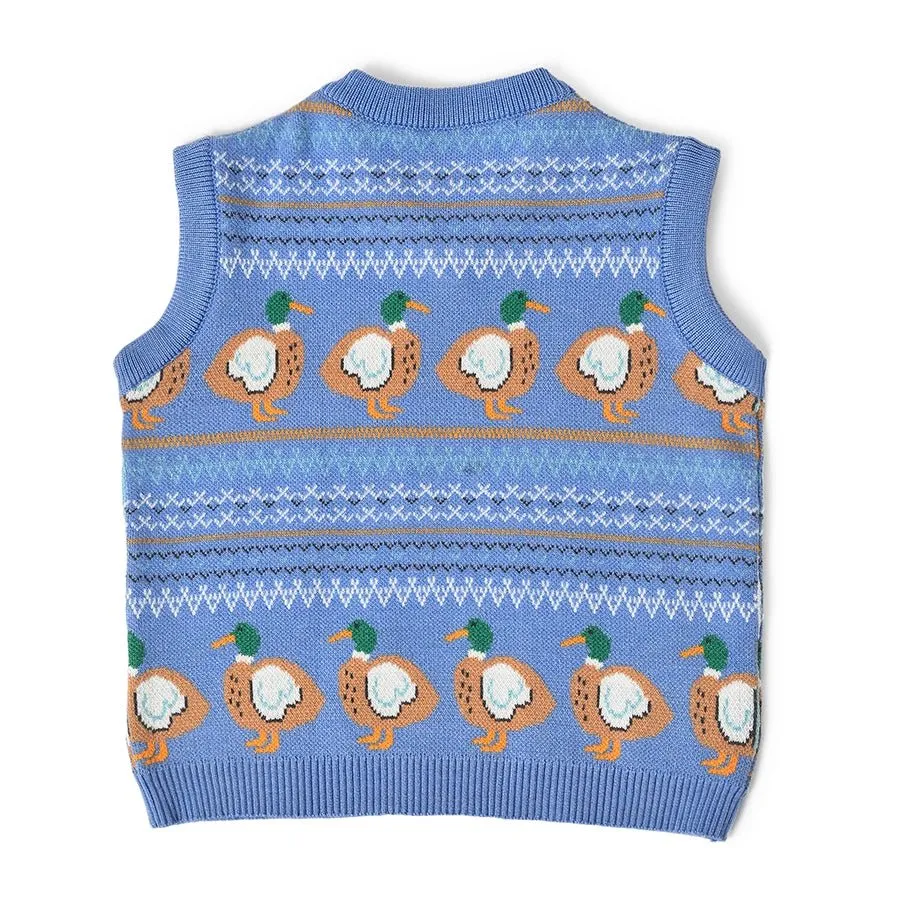 Farm Friends Blue Knitted Sweater