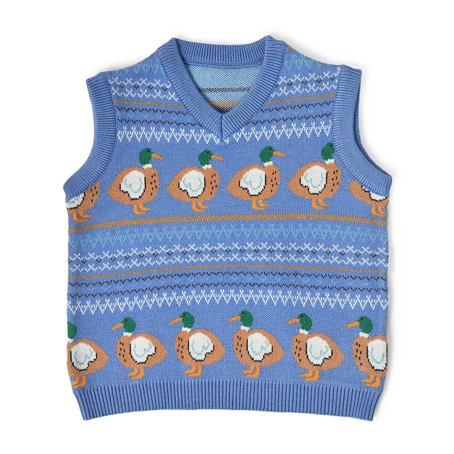 Farm Friends Blue Knitted Sweater