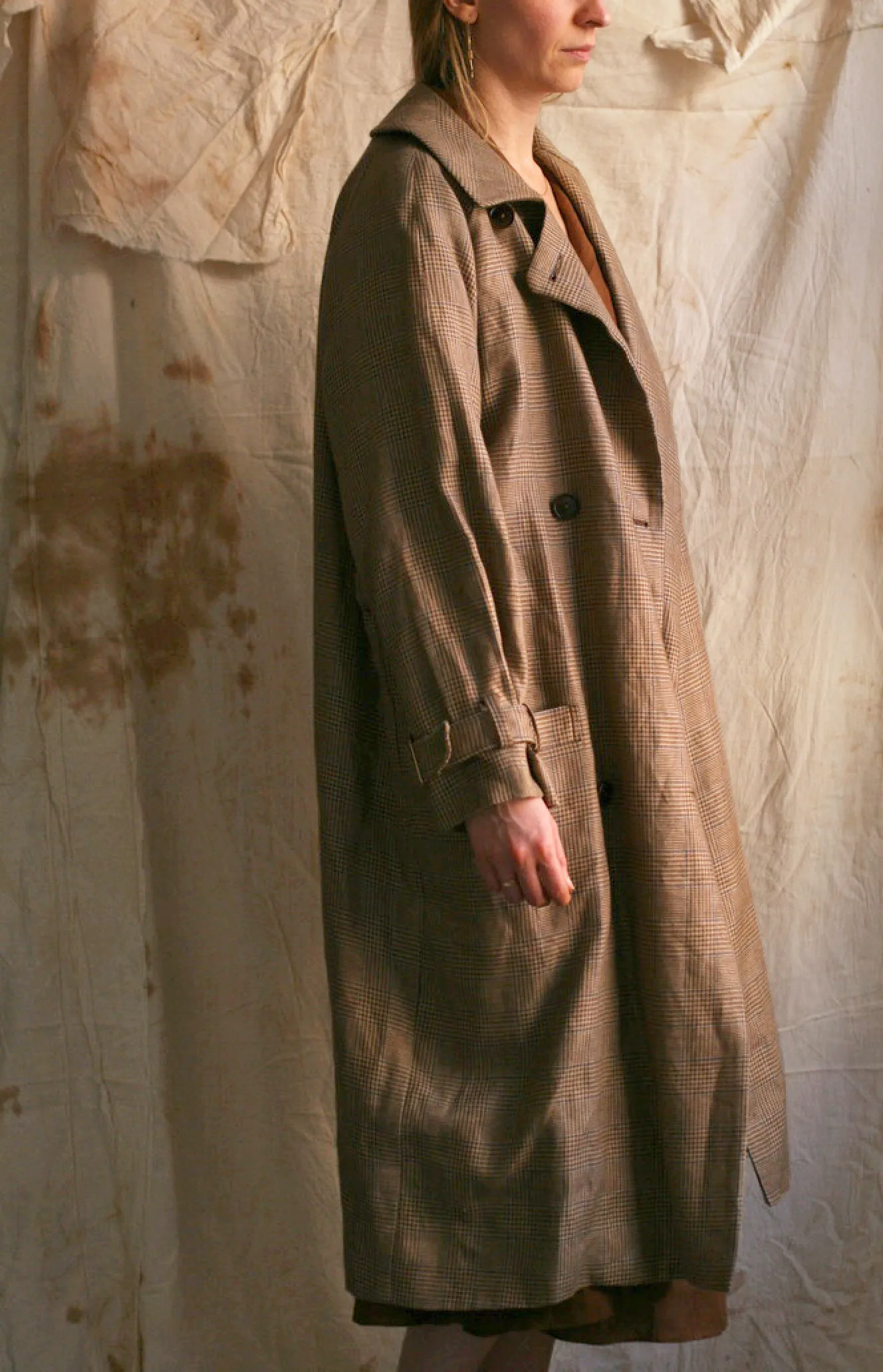 Jolie Coat - Glen Plaid -  S