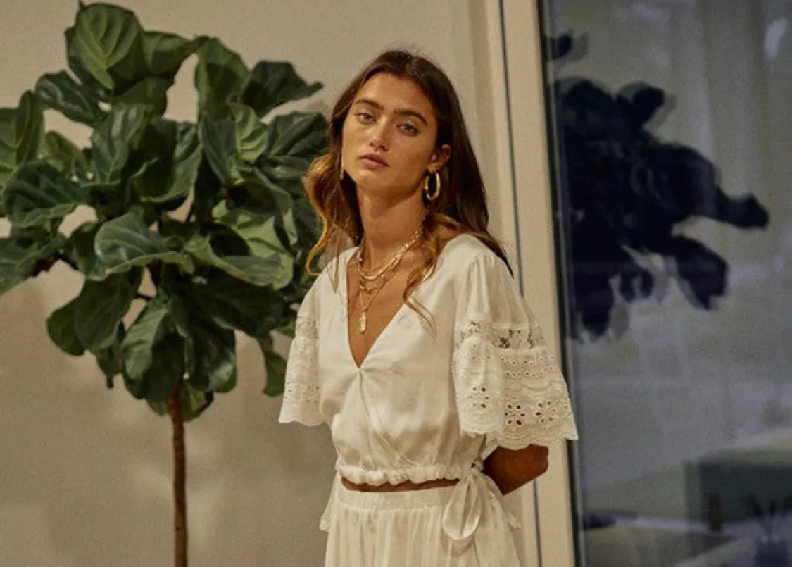 Lace Wrap Top