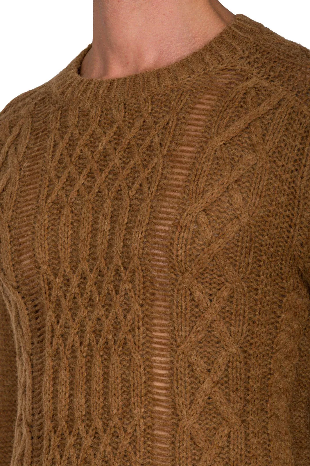 Ladder Stitch Knitted Sweater
