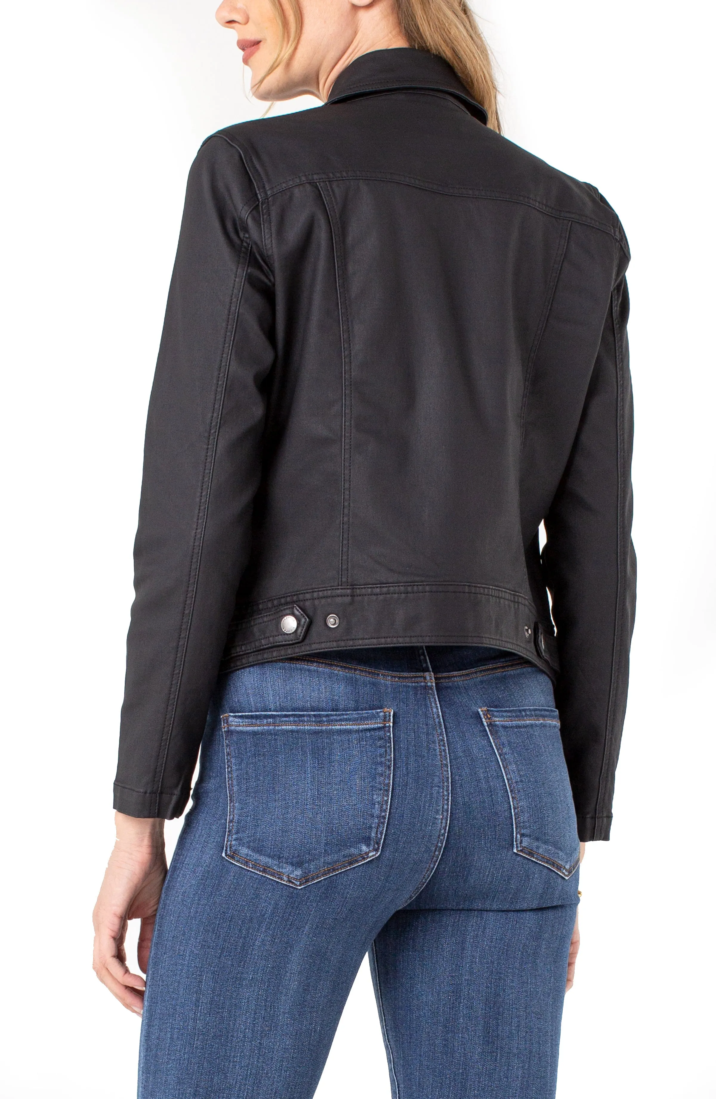 Liverpool Clean Moto Jacket - Coated Black