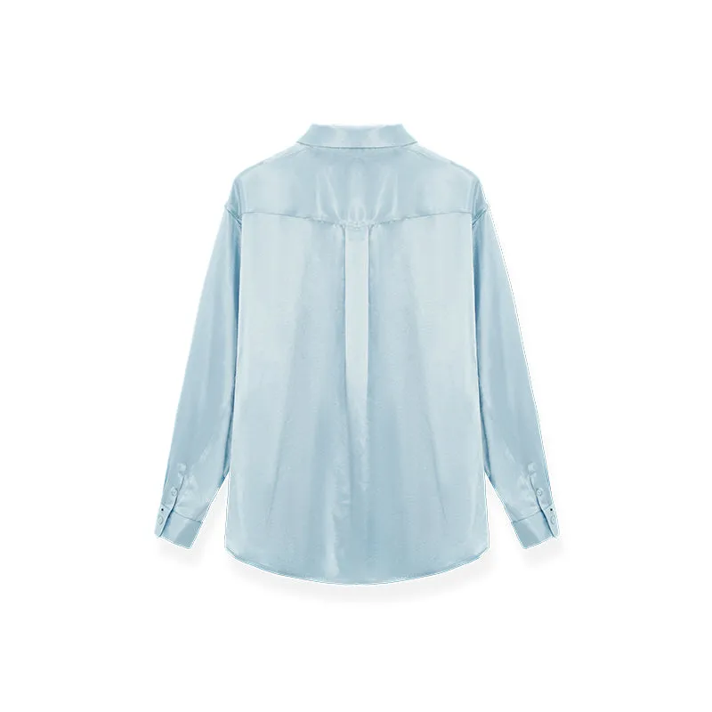 Loose Acetate Satin Shirt