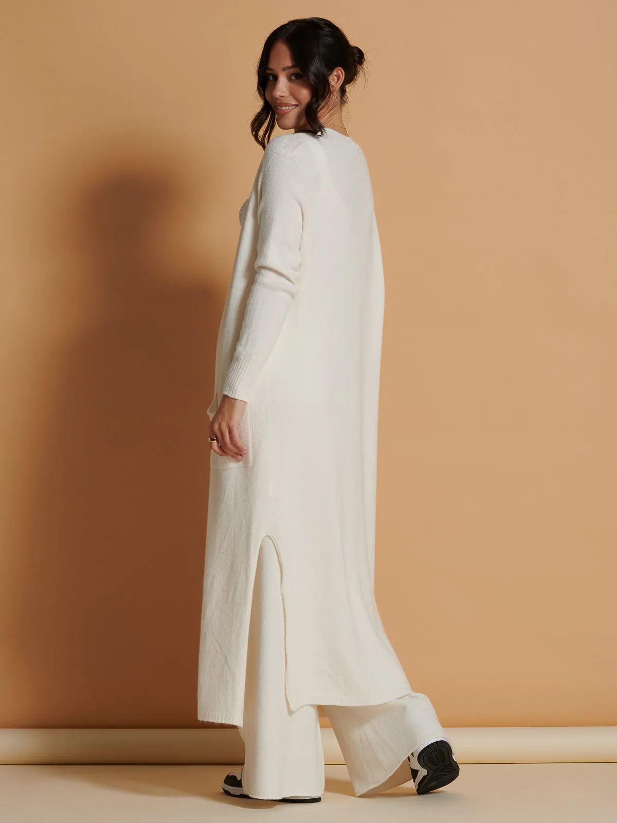 Made In Italy Soft Knit Longline Maxi Cardigan, Calce