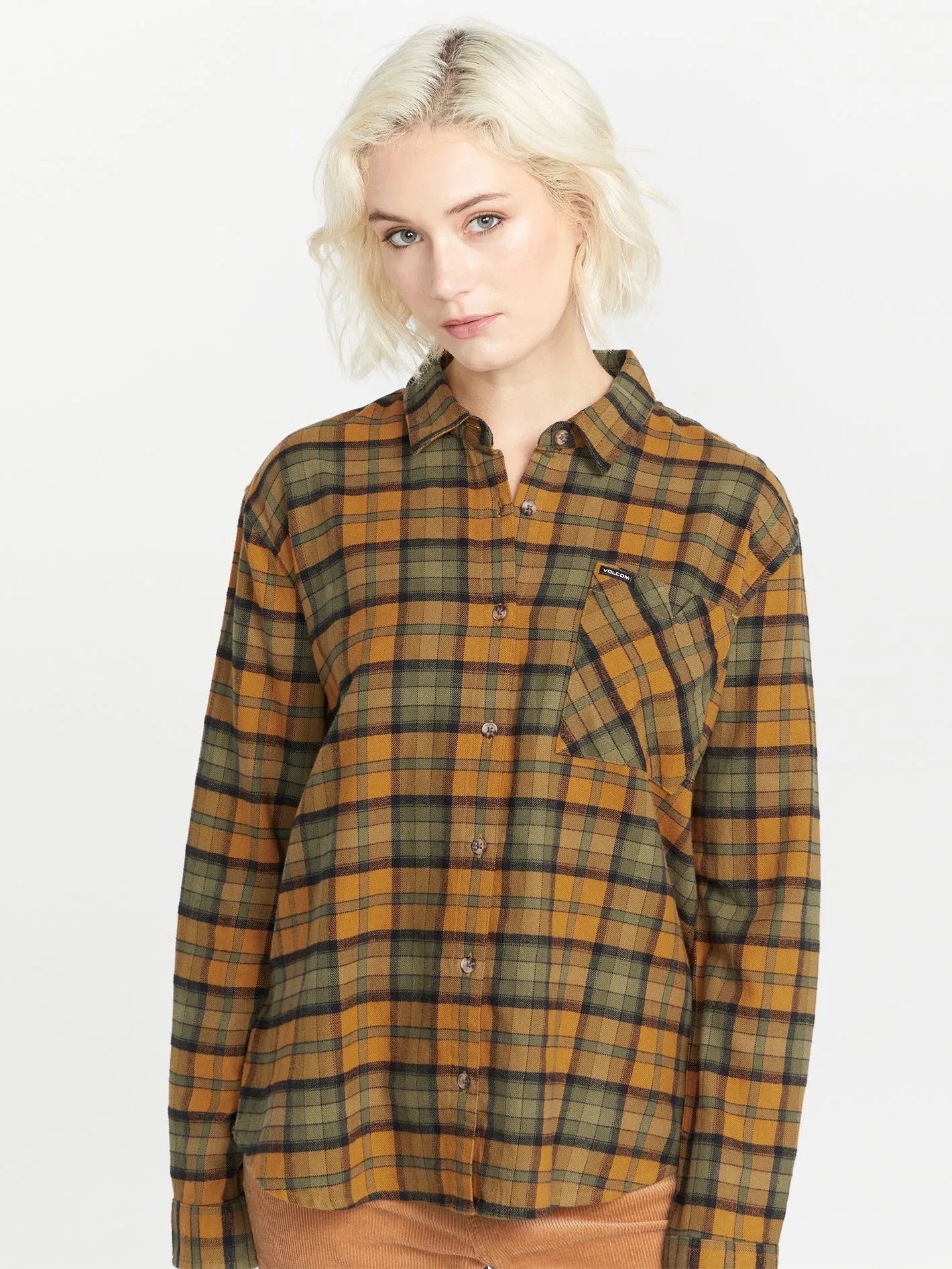 Plaid To Meet U Long Sleeve Shirt - Bronze