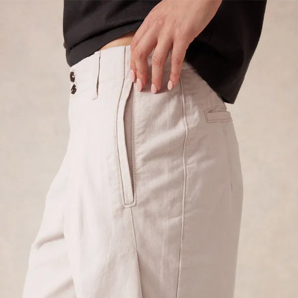 Pleat Twill Pant - Sandstone