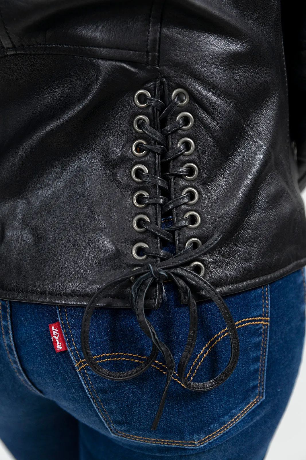 Princess Women's Moto Leather Jacket Black (POS)