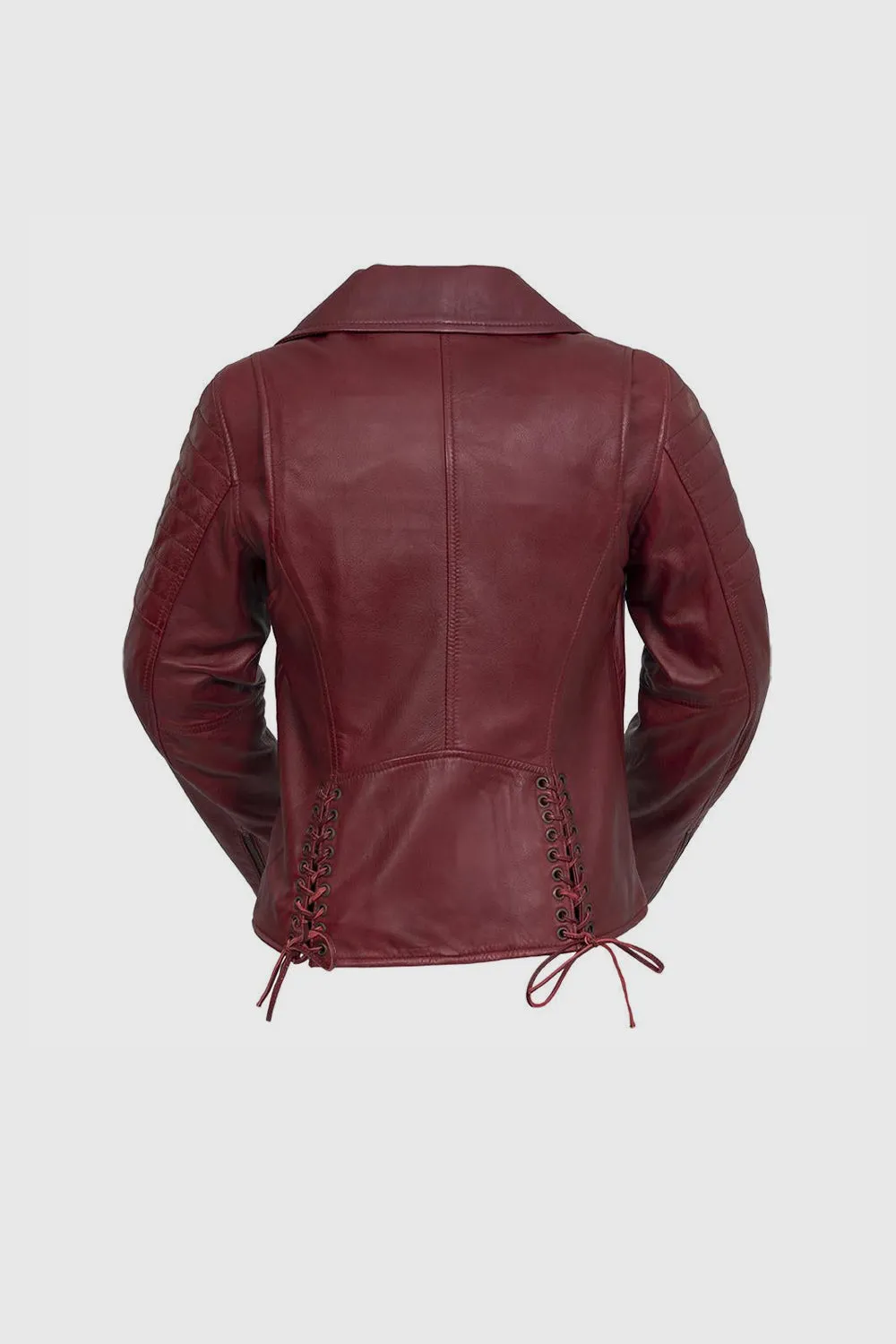 Princess Women's Moto Leather Jacket Oxblood (POS)