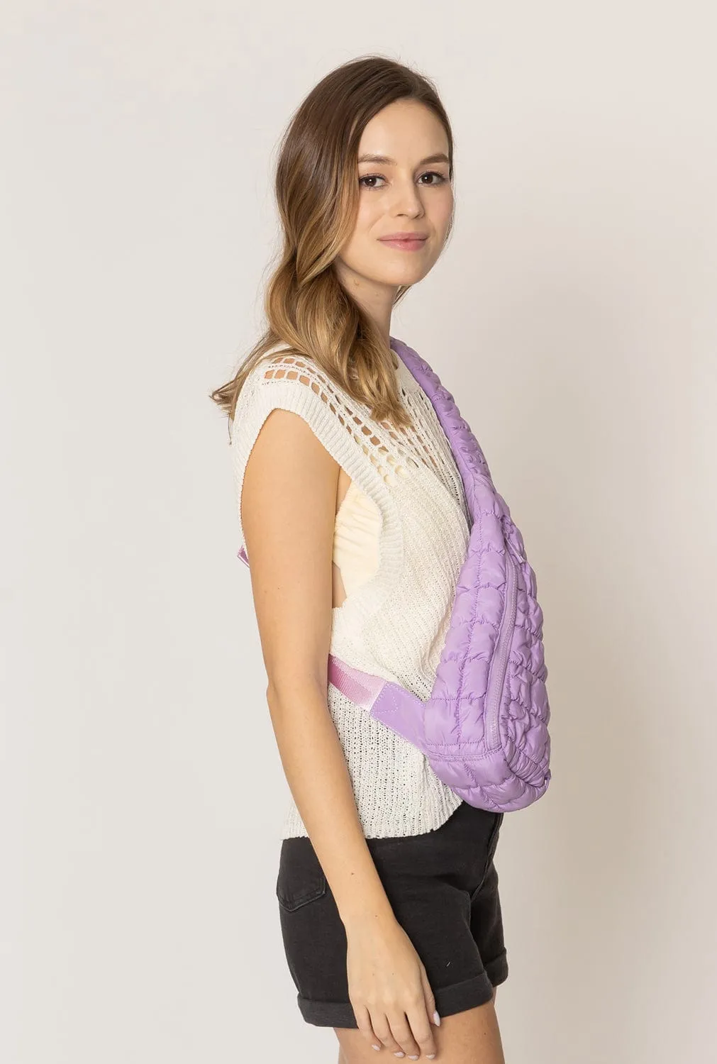 QBS410088 Brielle Quilted Puffer Sling Bag