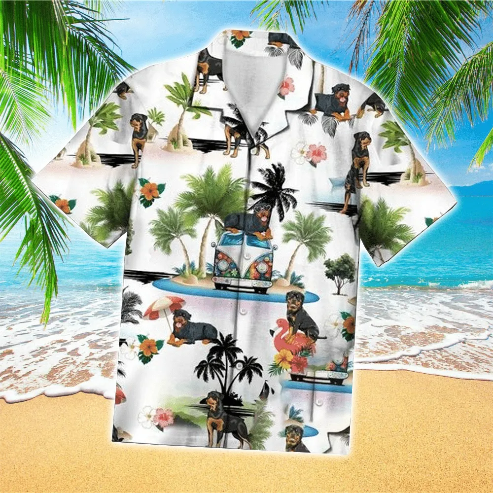 Rottweiler Is My Favorite Breed Hawaiian Shirt, Dog Short Sleeve Hawaiian Aloha Shirt