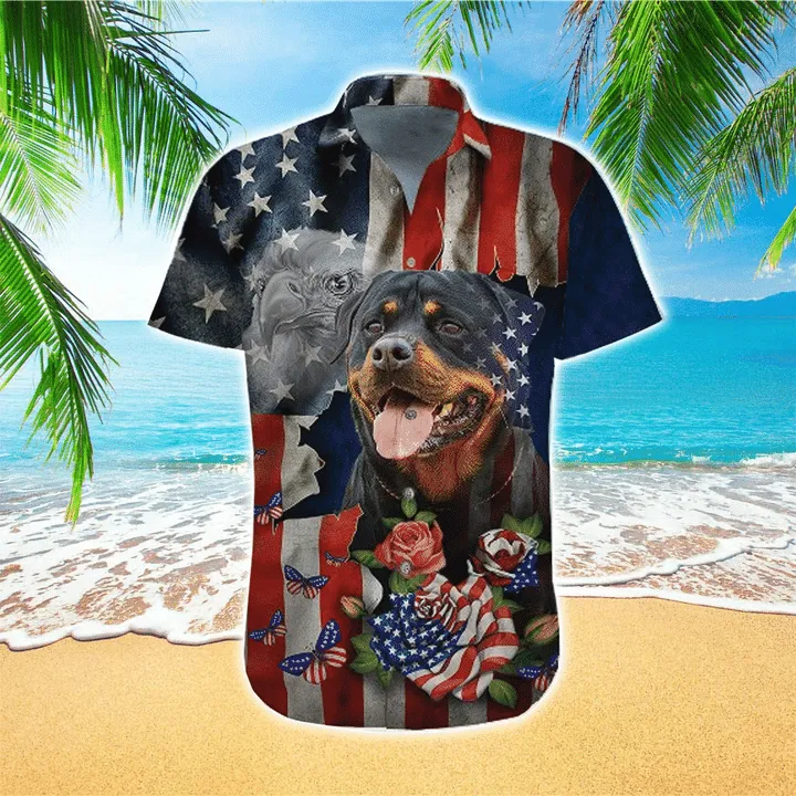 Rottweiler Is My Favorite Breed Hawaiian Shirt, Dog Short Sleeve Hawaiian Aloha Shirt