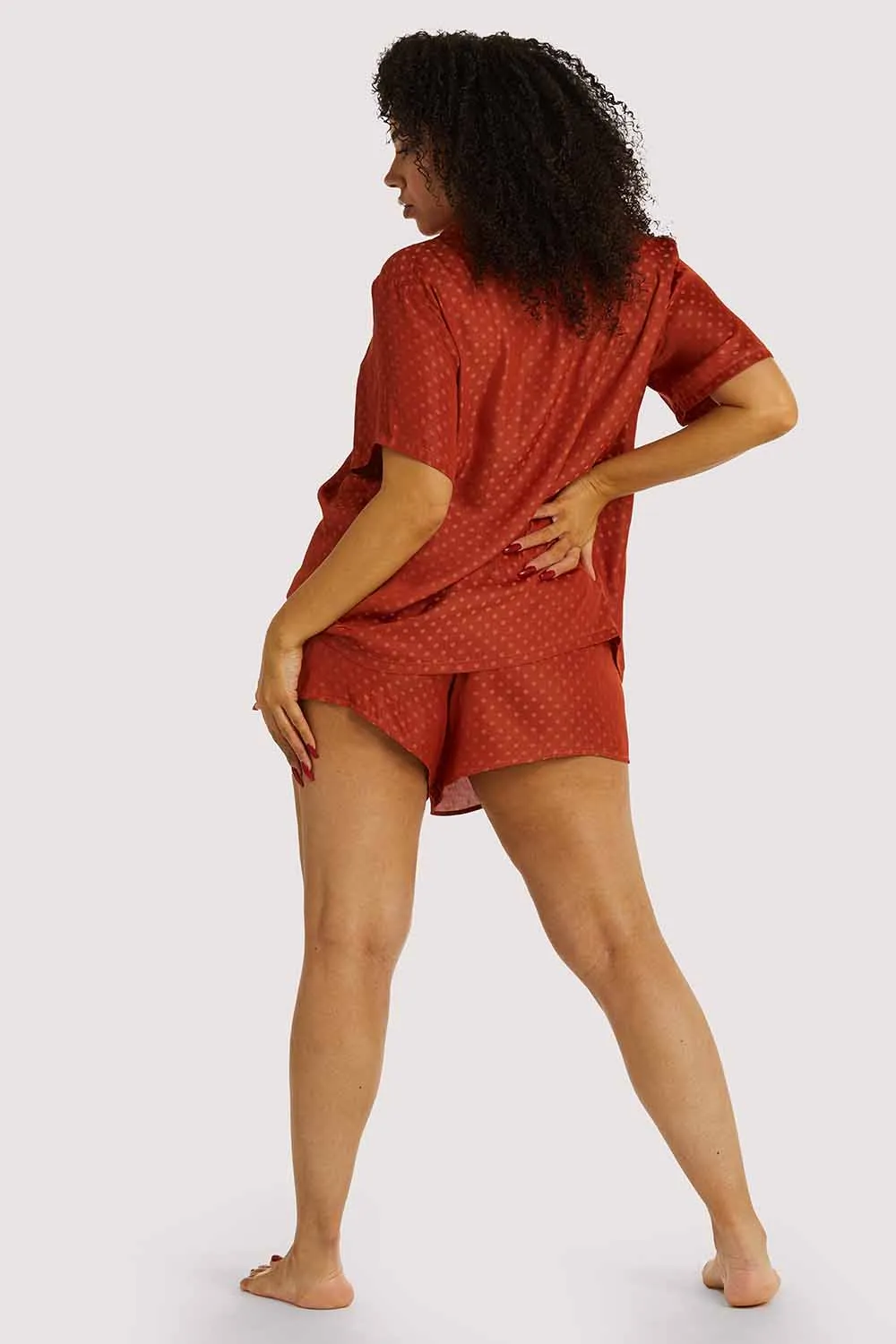 Rust Spot Satin Pyjama Set