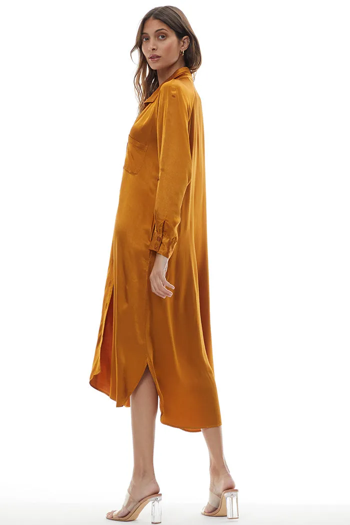 Scarlet Shirt Dress // Golden Harvest ~ NO RETURNS