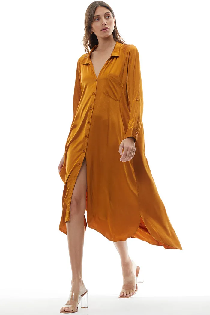 Scarlet Shirt Dress // Golden Harvest ~ NO RETURNS