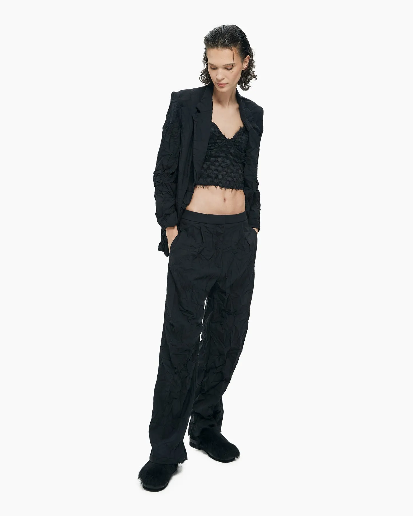 Wrinkled effect jacket