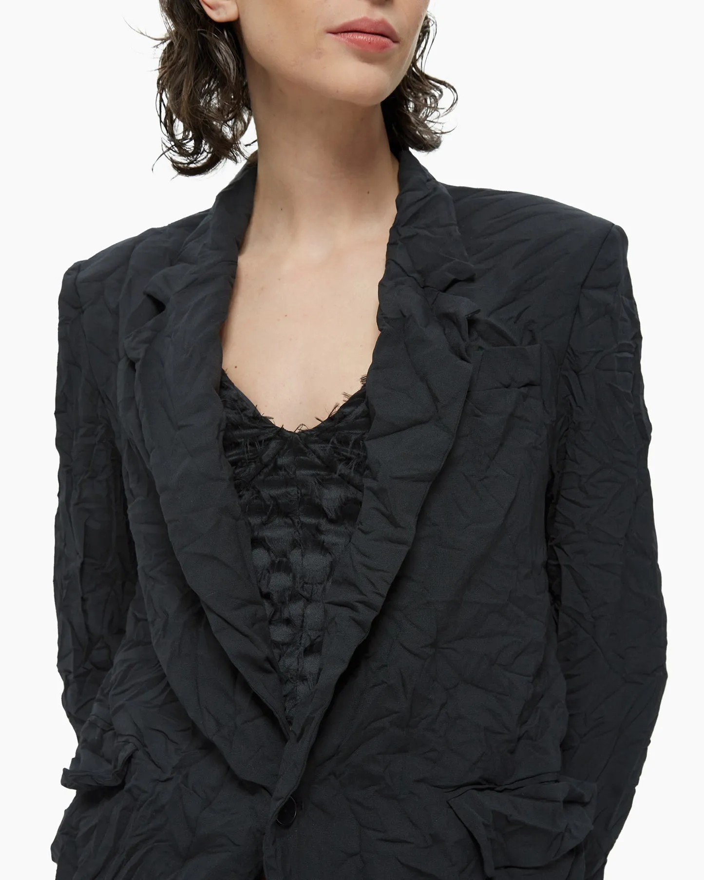 Wrinkled effect jacket