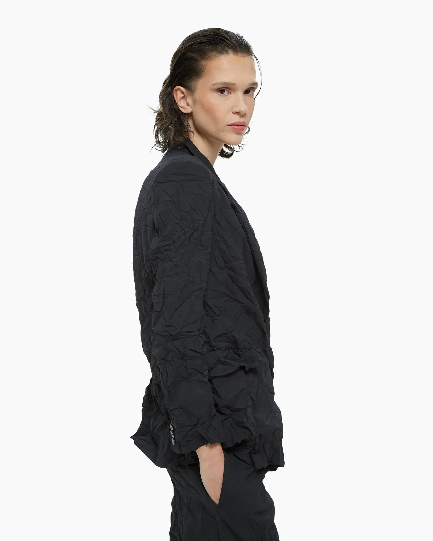 Wrinkled effect jacket